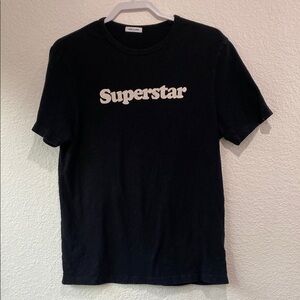 Hiro Clark Superstar Black Short Sleeve Casual 100% Cotton T-Shirt Sz M
